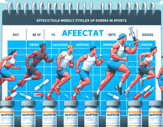 Effektive Wochenzyklen mit Halotestin im Sport.